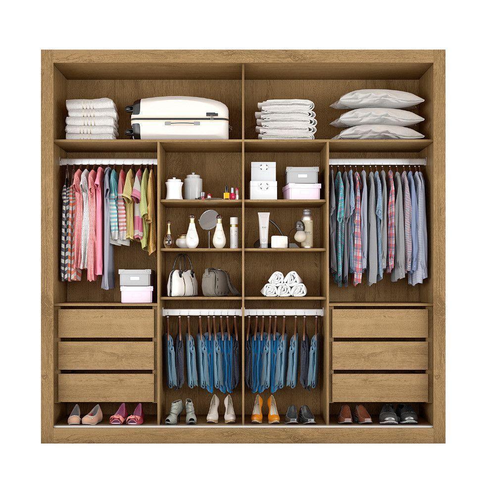 Guarda Roupa Sevilha 1 Porta Espelhada 100% Mdf Mademarcs Amêndoa-off White-amêndoa - 6