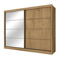 Guarda Roupa Sevilha 1 Porta Espelhada 100% Mdf Mademarcs Amêndoa-off White-amêndoa - 2