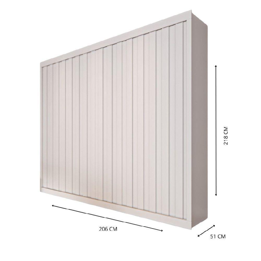 Guarda Roupa Rustic 2 Portas Ripado Mademarcs Branco Acetinado - 2