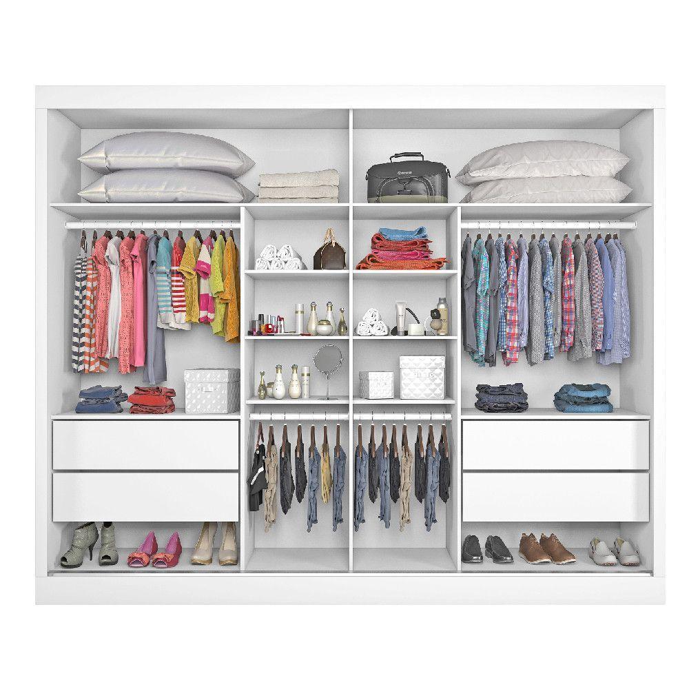 Guarda Roupa Rustic 2 Portas Ripado Mademarcs Branco Acetinado - 3