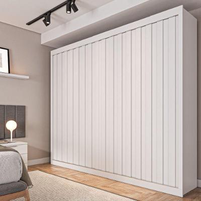 Guarda Roupa Rustic 2 Portas Ripado Mademarcs Branco Acetinado