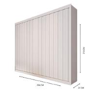 Guarda Roupa Rustic 2 Portas Ripado Mademarcs Branco Acetinado - 2