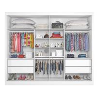 Guarda Roupa Rustic 2 Portas Ripado Mademarcs Branco Acetinado - 3