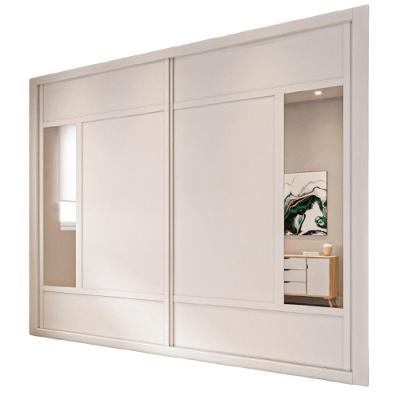 Guarda Roupa Paris Plus Móveis Europa Branco Acetinado/nogueira