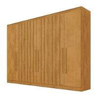 Guarda Roupa Oxford 6 Portas 4 Ripadas 4 Gavetas 100% Mdf Peroba - 1
