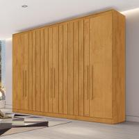 Guarda Roupa Oxford 6 Portas 4 Ripadas 4 Gavetas 100% Mdf Peroba - 2