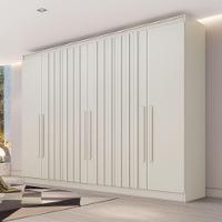 Guarda Roupa Oxford 6 Portas 4 Ripadas 4 Gavetas 100% Mdf Off White - 2