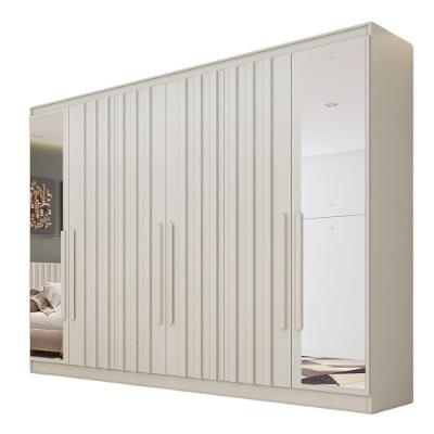 Guarda Roupa Oxford 6 Portas 4 Portas Ripado 6 Gavetas Off White