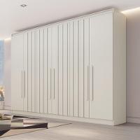 Guarda Roupa Oxford 6 Portas 4 Portas Ripado 6 Gavetas Off White - 2