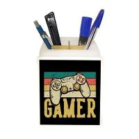 Suporte Iluminado Para Mesa Gamer - Estilo Moderno E Organização Prática Em Preto - 1
