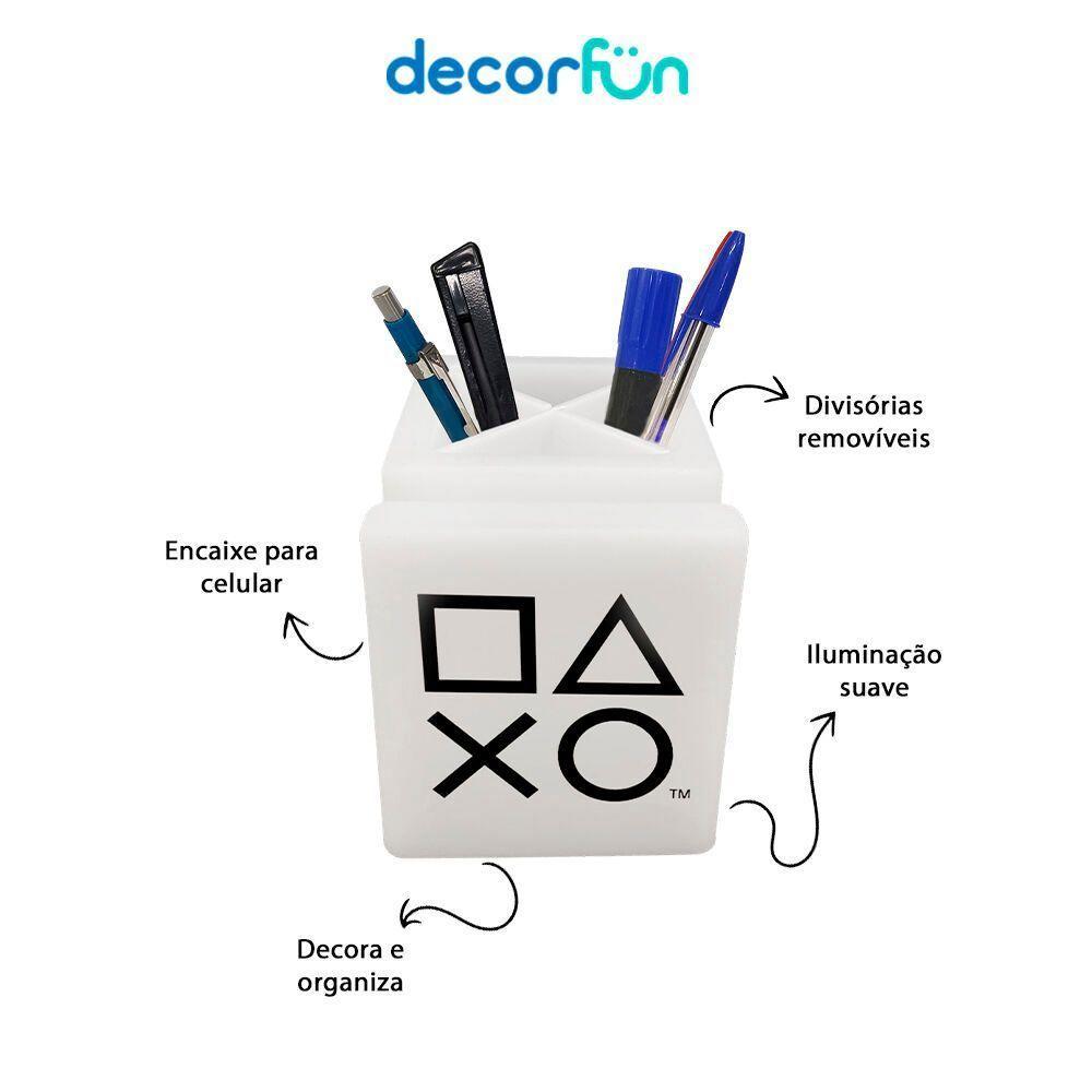 Suporte Iluminado Para Lápis E Celulares - Estilo Moderno Playstation - 6