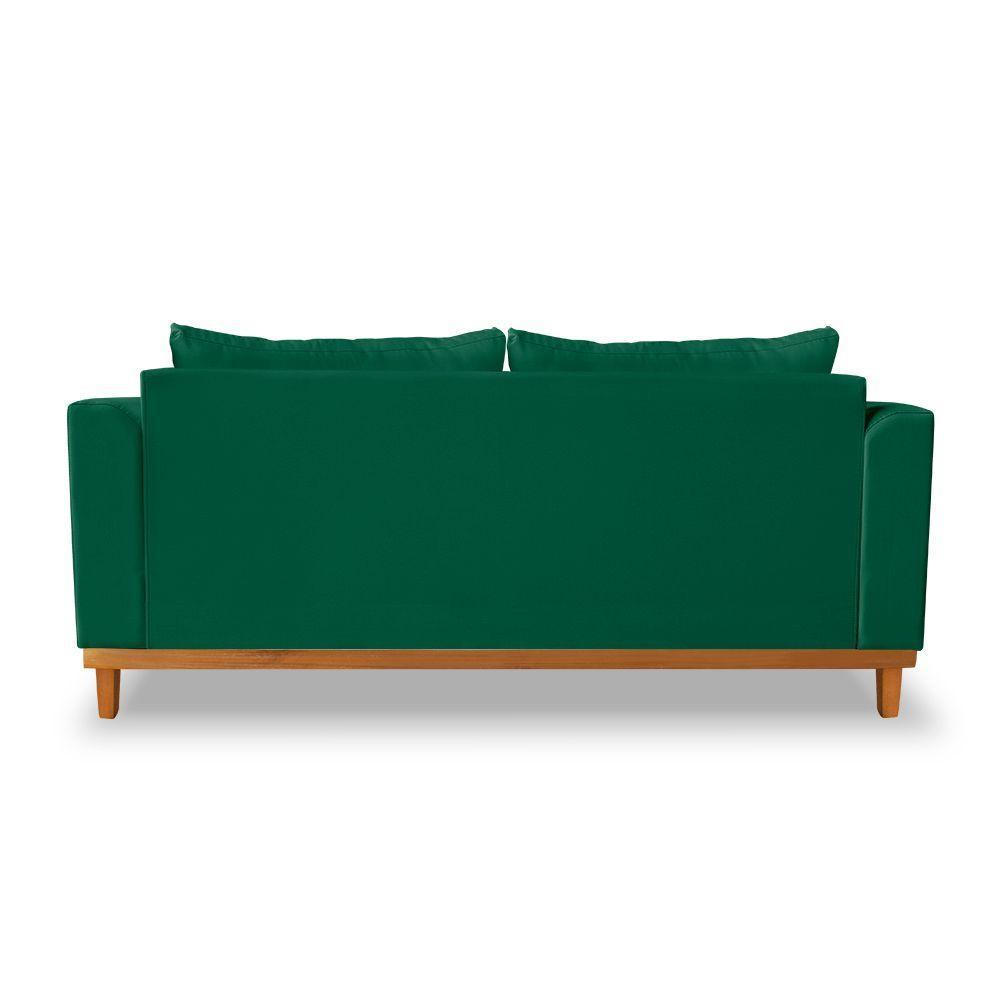Sofá Viena Beny 3 Lugares Suede Verde - 4