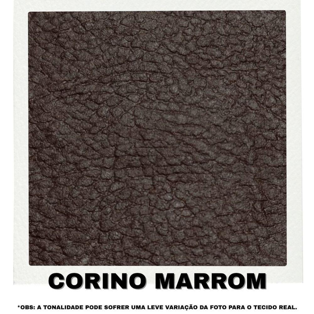Sofá Modular 3 Lugares Filipi 2,12m Suede Bege - Corino Marrom - 8
