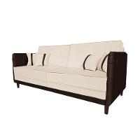 Sofá Modular 3 Lugares Filipi 2,12m Suede Bege - Corino Marrom - 3