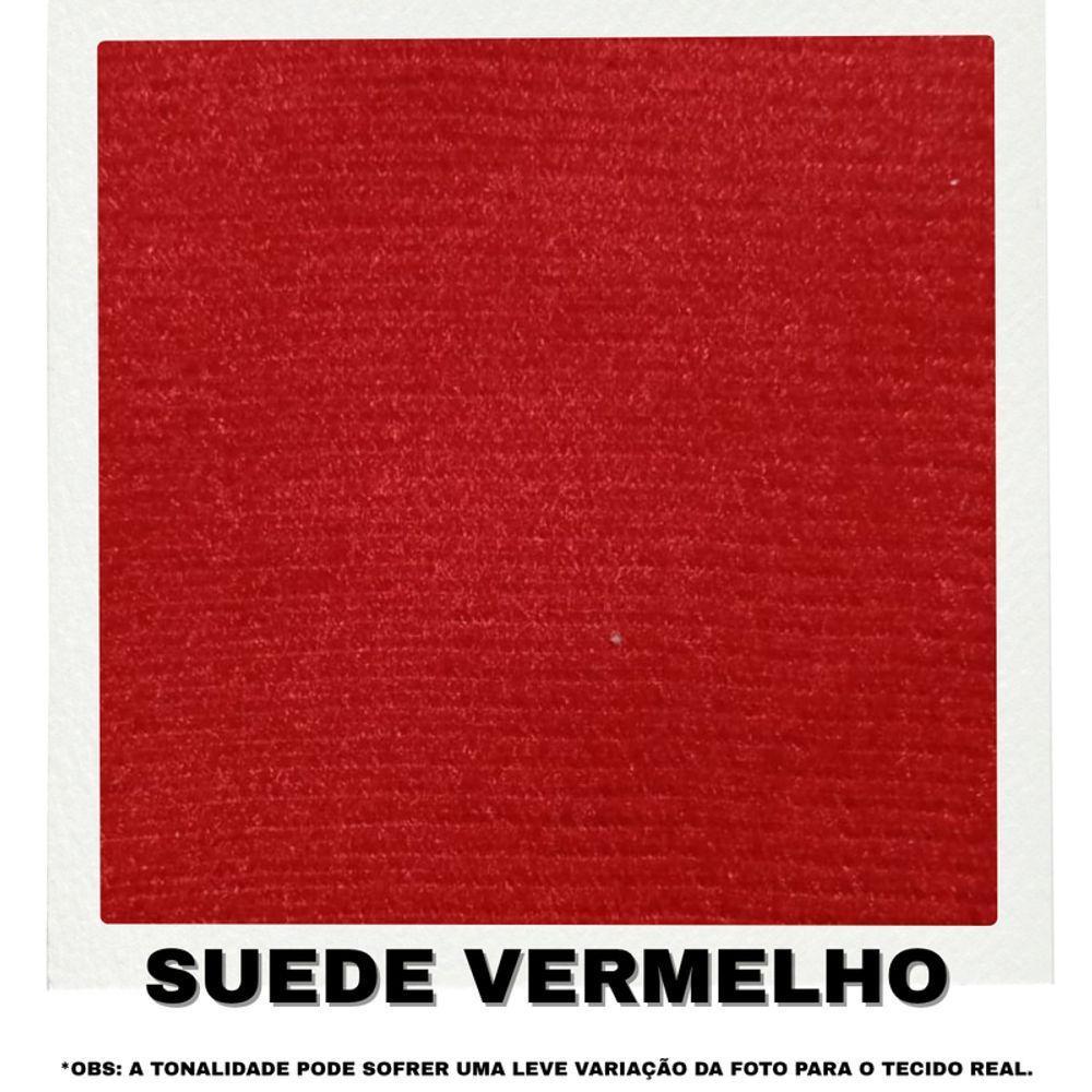 Sofá 4 Lugares Beny Com Chaise Esquerdo Suede Vermelho - 7