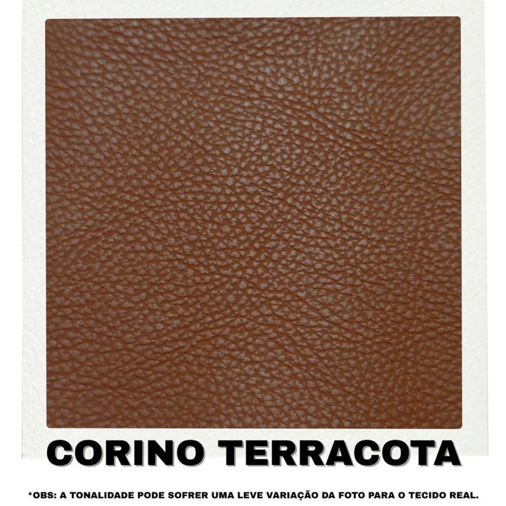 Sofá Modular 3 Lugares Filipi 2,12m Corino Terracota - Corino Preto - 7