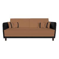 Sofá Modular 3 Lugares Filipi 2,12m Corino Terracota - Corino Preto - 2