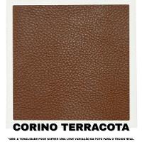 Sofá Modular 3 Lugares Filipi 2,12m Corino Terracota - Corino Preto - 7