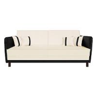 Sofá Modular 3 Lugares Filipi 2,12m Corino Bege - Corino Preto - 2