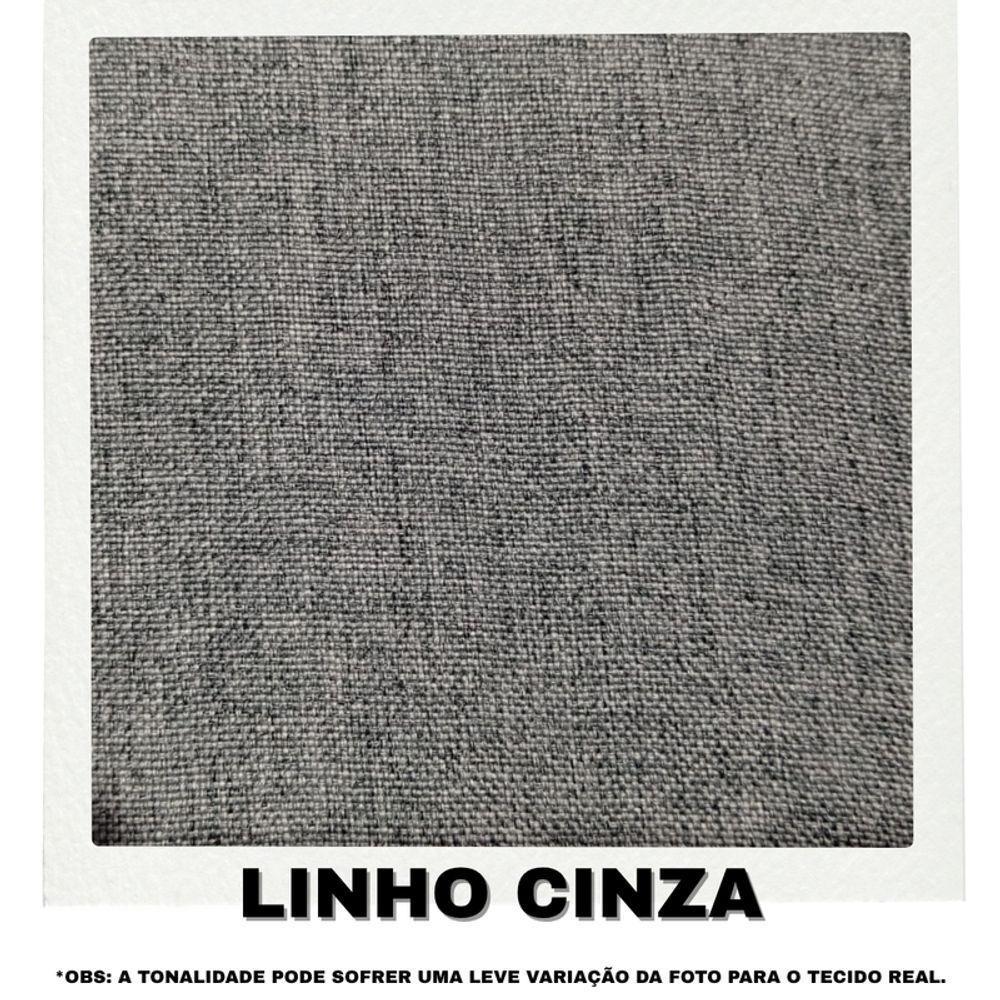 Sofá 4 Lugares Beny Com Chaise Esquerdo Linho Cinza - 7