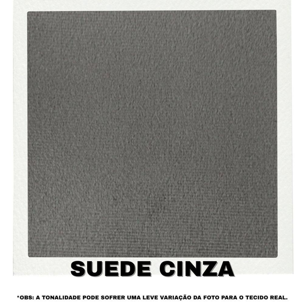 Sofá 4 Lugares Beny Com Chaise Direito Suede Cinza - 7