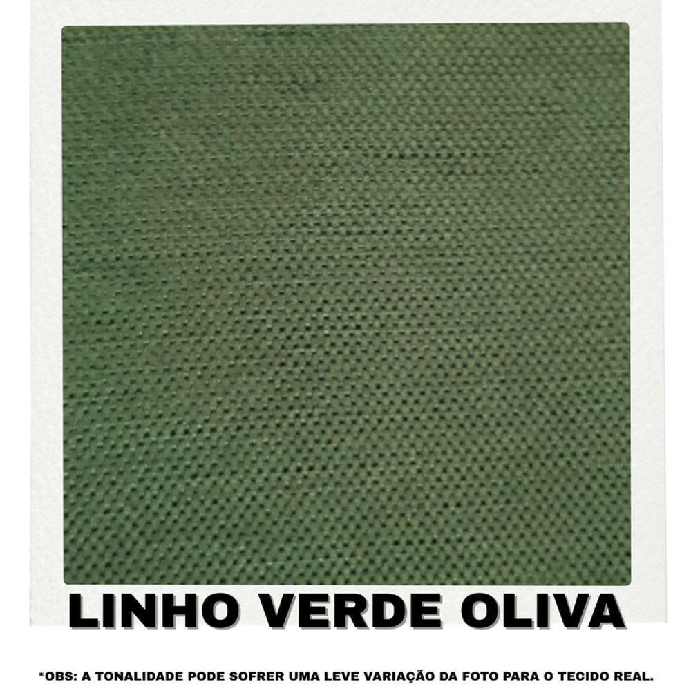 Sofá 4 Lugares Beny Com Chaise Direito Linho Verde Oliva - 7