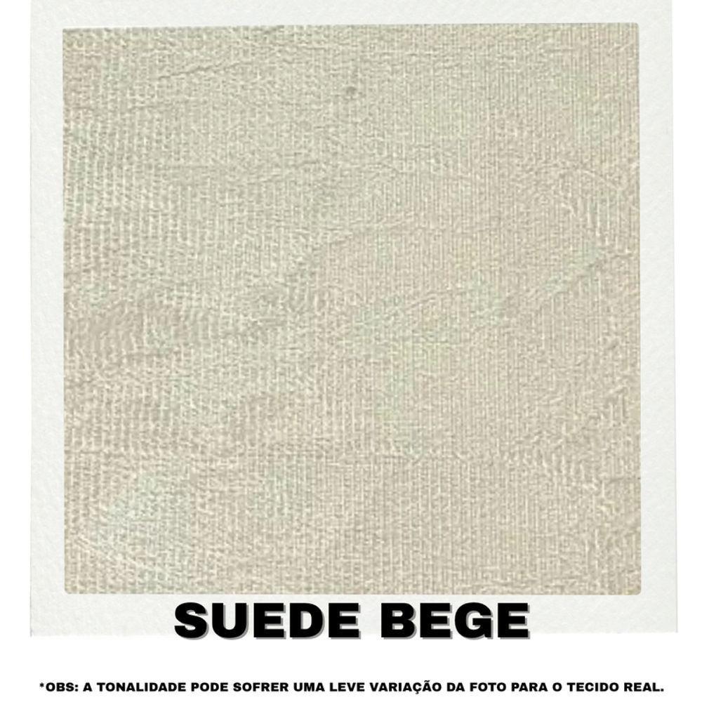Sofá 3 Lugares Modular Filipi 2,12m Sala Recepção Clínica Cor:suede Bege-corino Marrom - 7