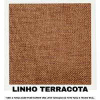 Sofá 3 Lugares Beny Com Chaise Direito Linho Terracota - 7