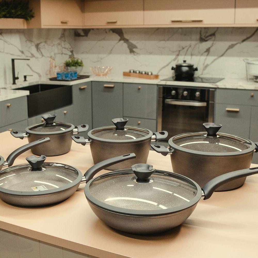 Panela Wok Antiaderente De Granito Com Tampa ø30cm Para Todos Os Fogões - 2