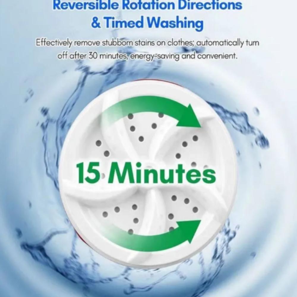 Mini Maquina De Lavar Roupas Lavadora Para Balde Bacia Portatil Multiuso Compacta Usb Panos Louças Roupas Toalhas - 4