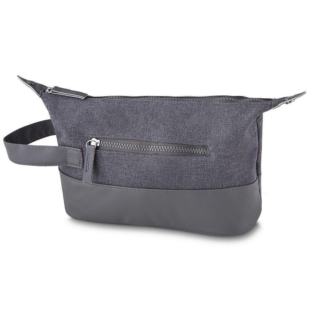 Necessaire Chic Cinza All Gray Com Bolsos Laterais - Estilo E Praticidade Para O Dia A Dia - 2