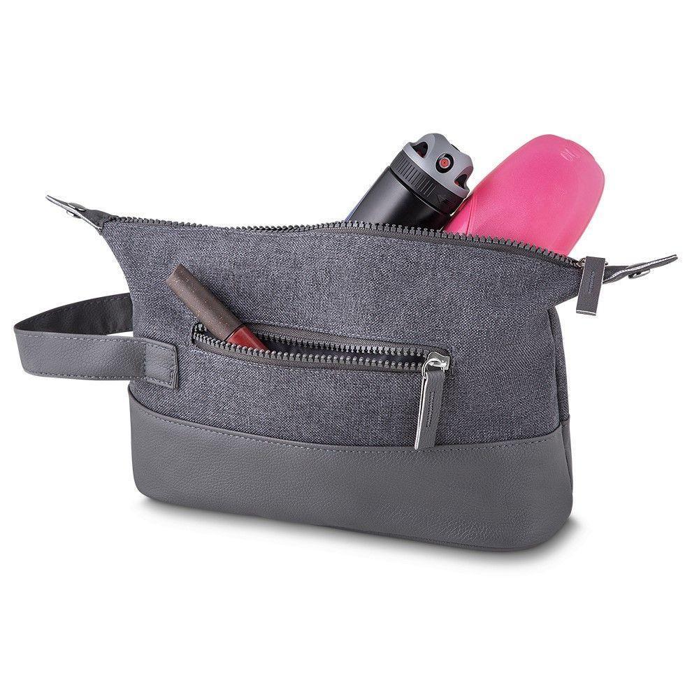Necessaire Chic Cinza All Gray Com Bolsos Laterais - Estilo E Praticidade Para O Dia A Dia - 3