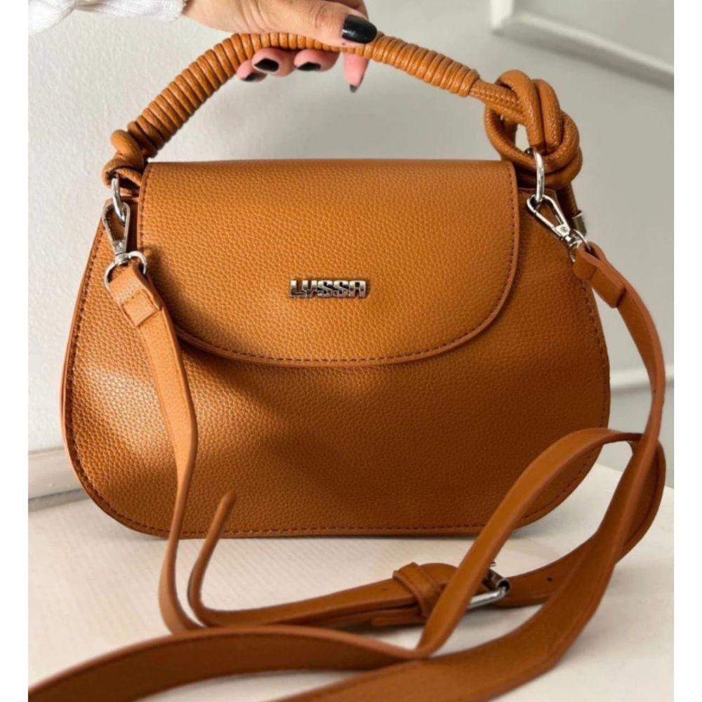 Bolsa Feminina Transversal Com Alça Em Corda Lyssa Caramelo - 2