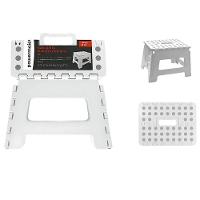 Banqueta Dobrável 150kg Banquinho Retrátil Multiuso Banco Plástico Resistente - 1