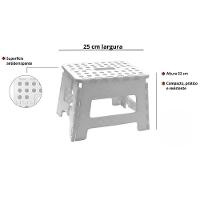 Banqueta Dobrável 150kg Banquinho Retrátil Multiuso Banco Plástico Resistente