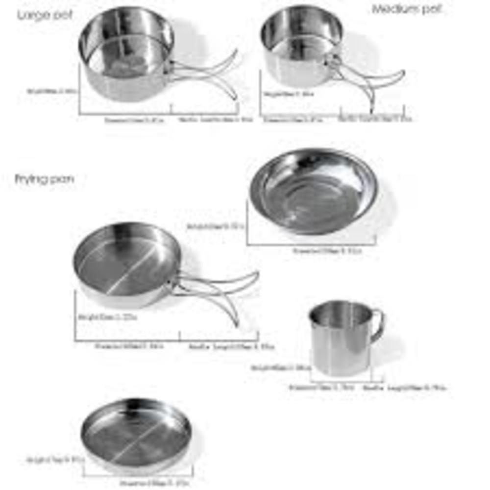 Kit Panelas Inox Camping Cozinha Acampamento Outdoor Completo 8 Pecas Panela Viagem Praia Pesca Praticidade Total Nas Av - 4