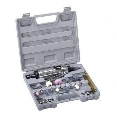 Kit Esmeril Pneumático Mini Retífica Com Trava Jogo Ferramen