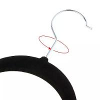 Kit 10 Unidades Cabide Infantil De Veludo 30cm Preto - 3