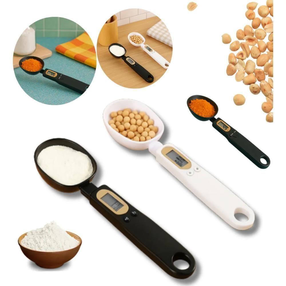 Colher Balanca Dosadora Multifuncional Medidor Automatico Alimentos 500gr Lcd Dieta Precisao 500 Gramas Eletronico Cozin - 2