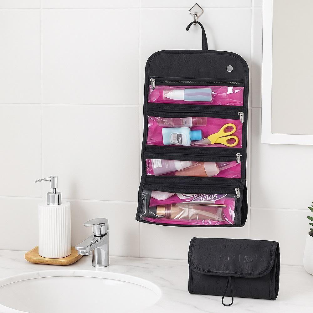 Necessaire De Viagem Maleta Frasqueira Bolsa Rolinho Organizador De Cosmeticos Maquiagem Portatil - 5