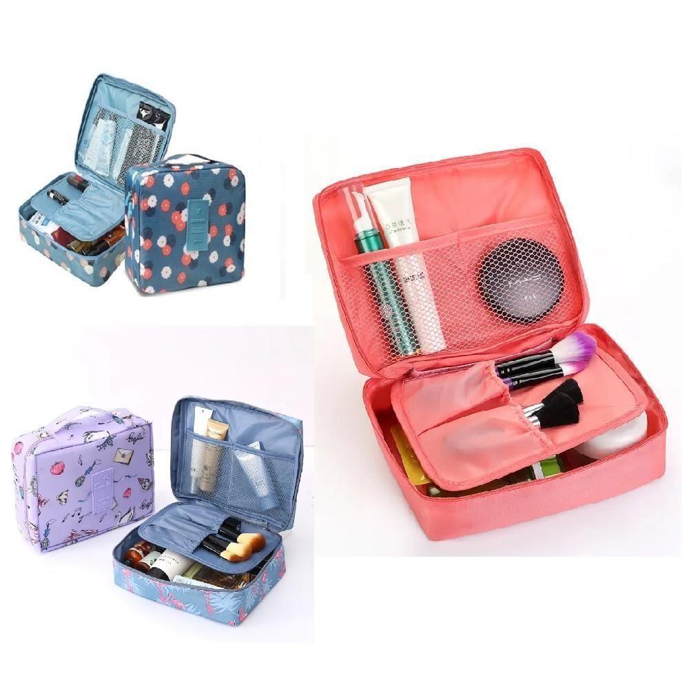 Maleta Necessaire Cosmeticos Frasqueira De Viagem Bolsa Maquiagem Organizador Academia Mala Multiuso - 1