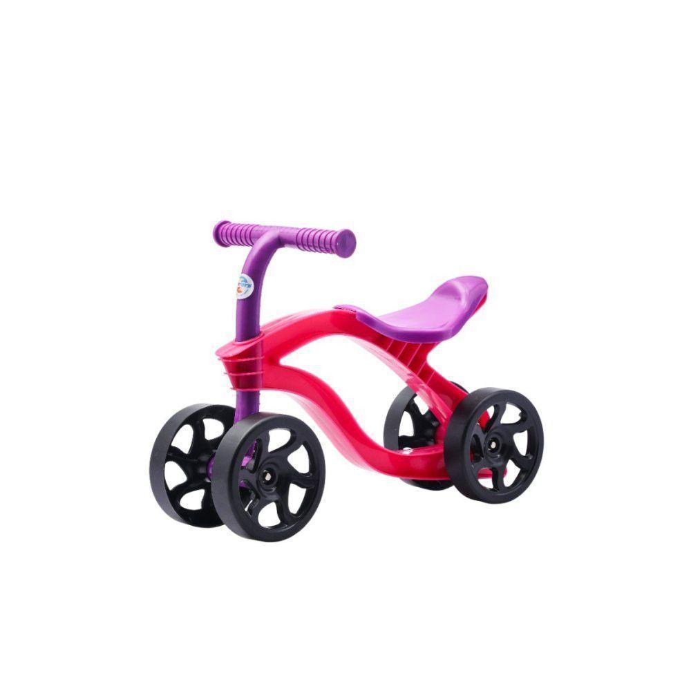 Bicicleta De Equilíbrio Infantil Futurista Sem Pedal 4 Rodas - Rosa - 1