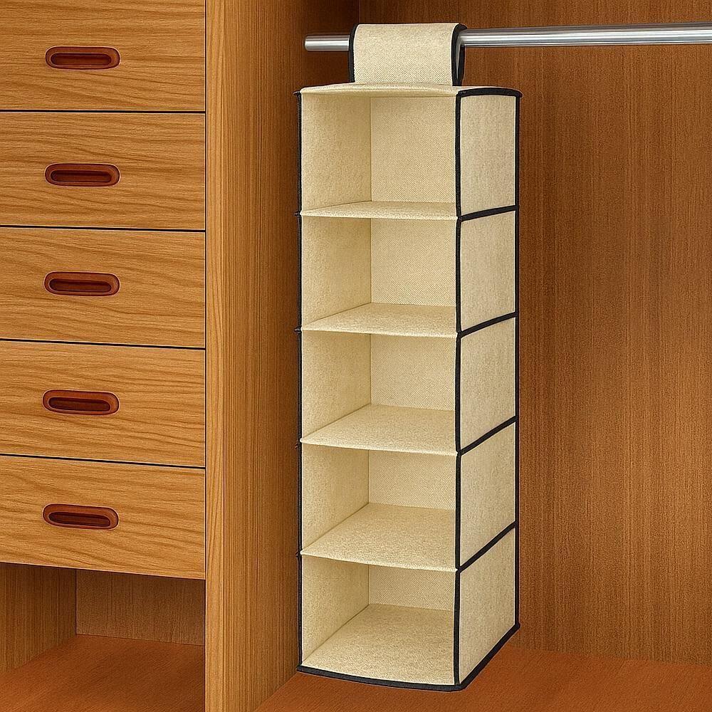 Sapateira Porta Vertical Organizador Sapatos Guarda Roupa Closet Armario 5 Divisorias Flexivel Prateleira Multiuso Dobra - 3