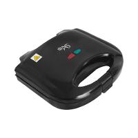 Máquina De Waffle Compacta Preta 750w Com Revestimento Antiaderente E Design Elegante