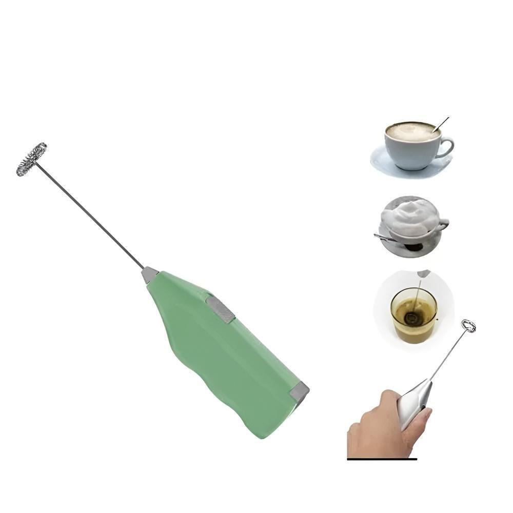 Mini Mixer Batedor Misturador Giratorio A Pilha Para Bebidas Café Cappuccino Milk Shake Ovos - 2