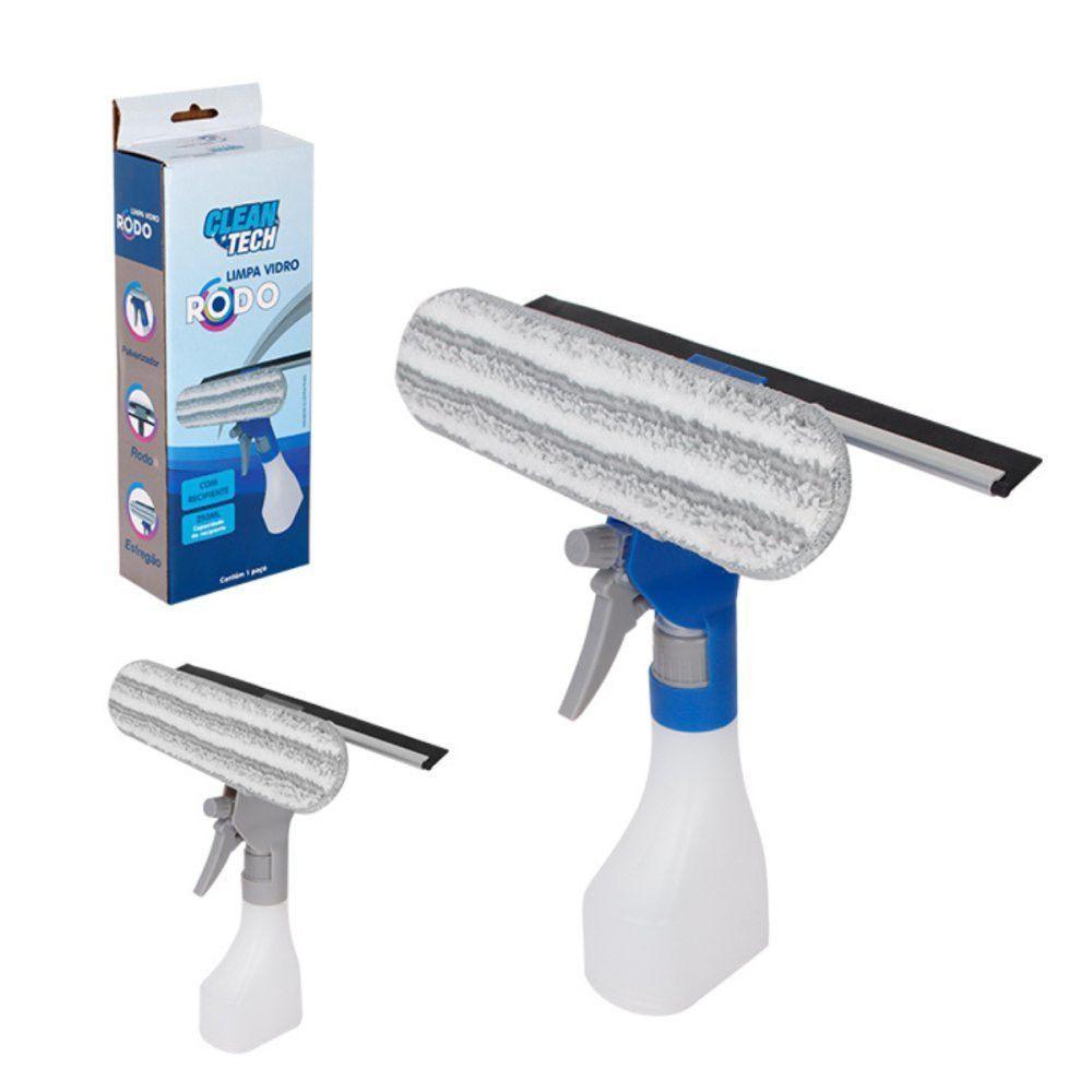 Rodo Limpa Vidro Com Recipiente Spray Janela Esfregão - Sortido - 3