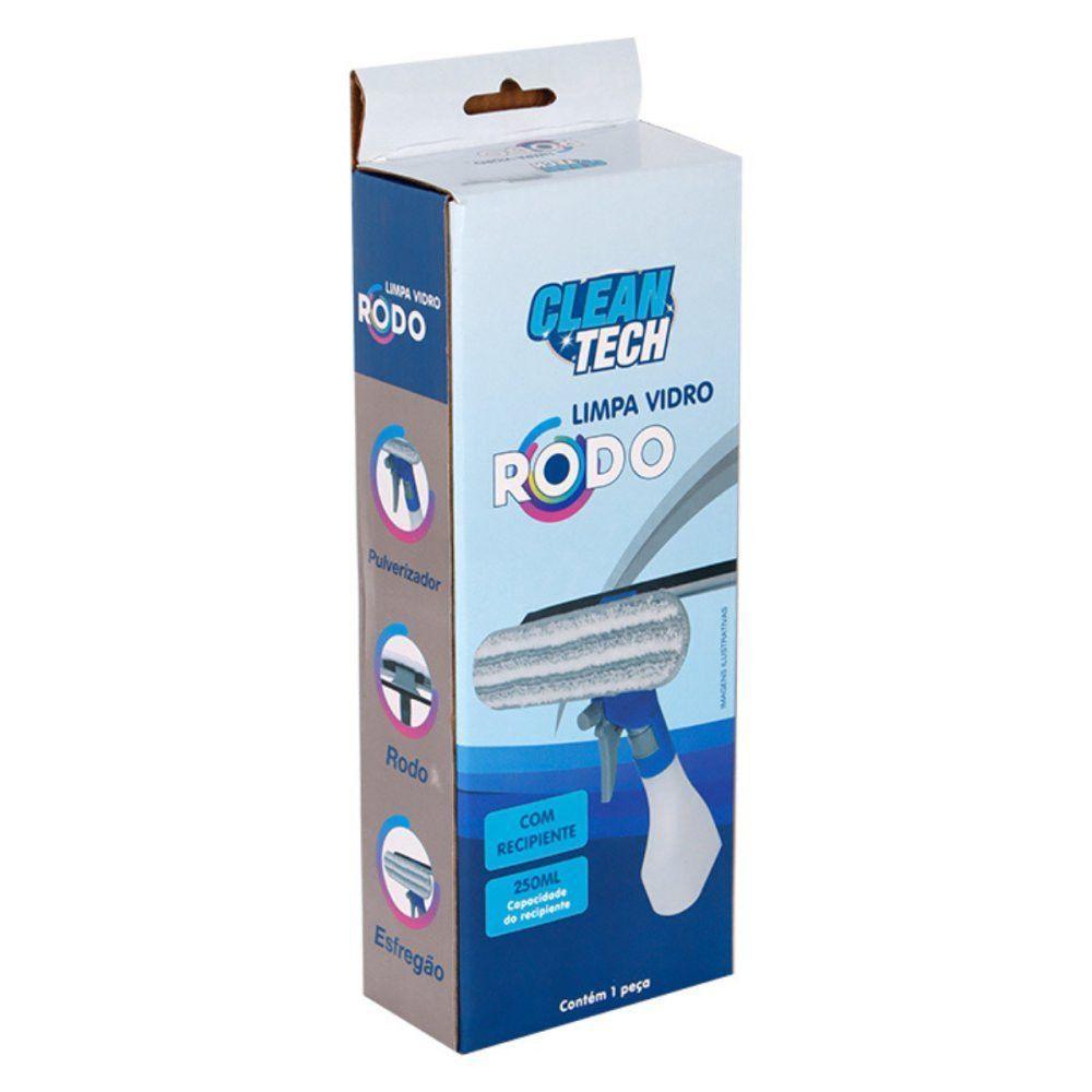 Rodo Limpa Vidro Com Recipiente Spray Janela Esfregão - Sortido - 4