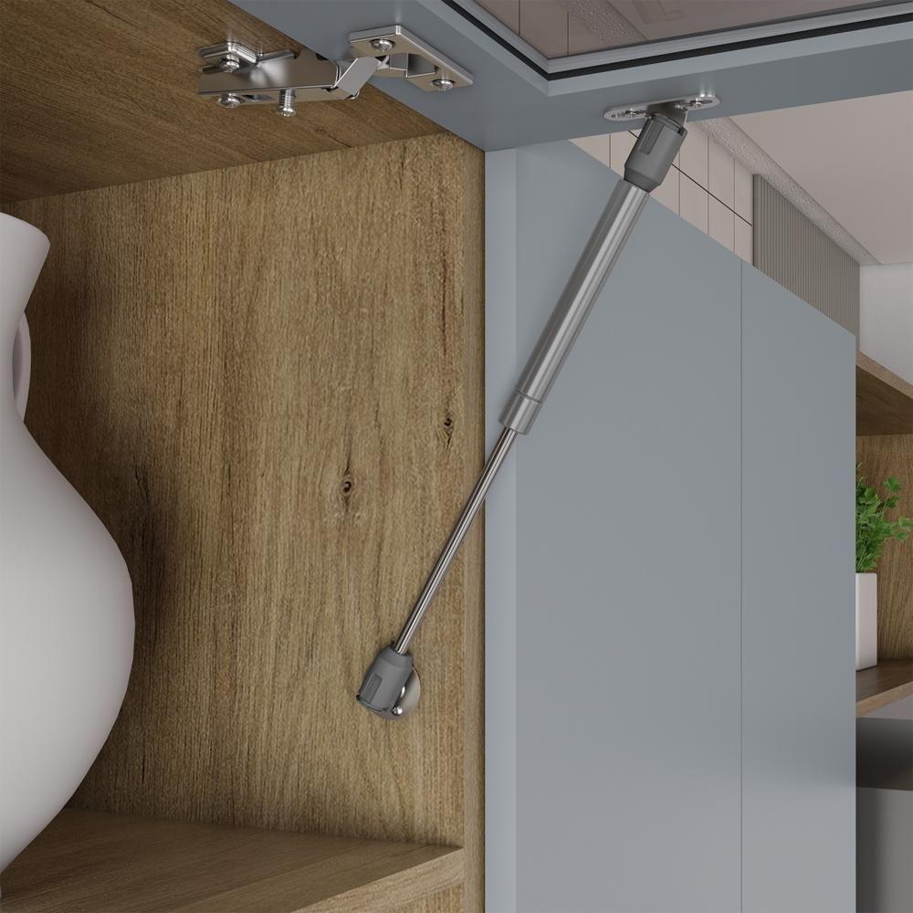 Armário Aéreo 80cm Porta Basculante Branco Axé Bertolini Branco Carvalho - 3