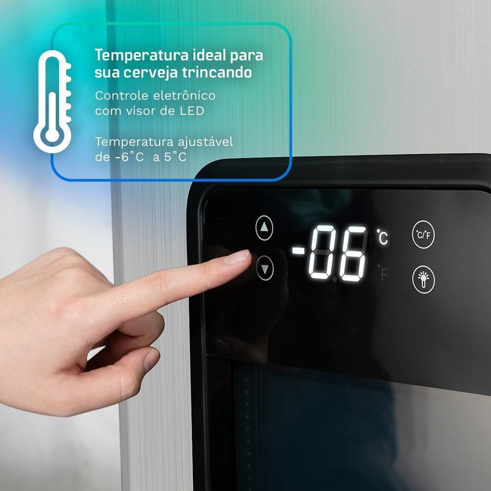 Cervejeira Vertical HQ Beer Plus 264 Litros Inox HQ-264CVEFFX 110V - 4