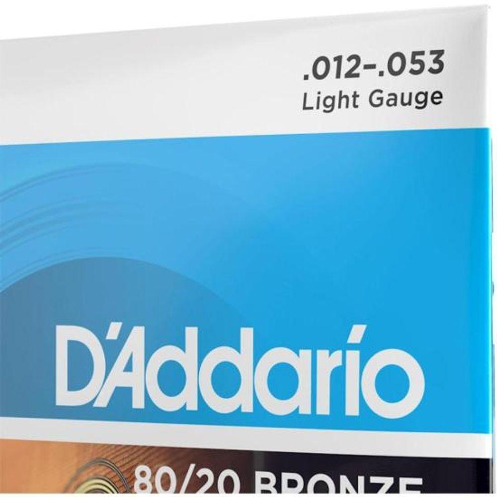 Encordoamento Violão Aço .012-.053 80/20 Bronze Ej11 D Addario [f002] - 3